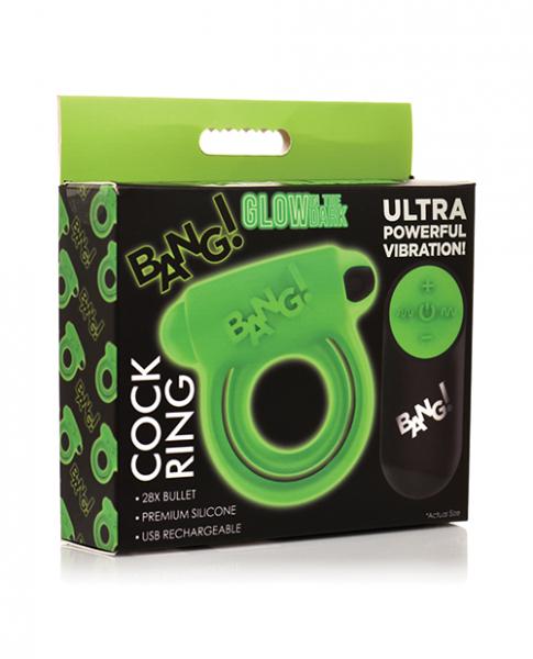 Glow-in-the-dark Silicone Vibrating Cock Ring