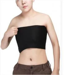 Gender Fluid Strapless Chest Compression Binder - M Black