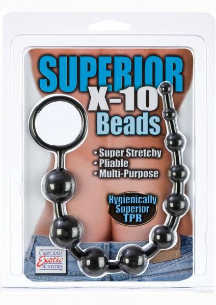Silicone X-10 Beads - Black