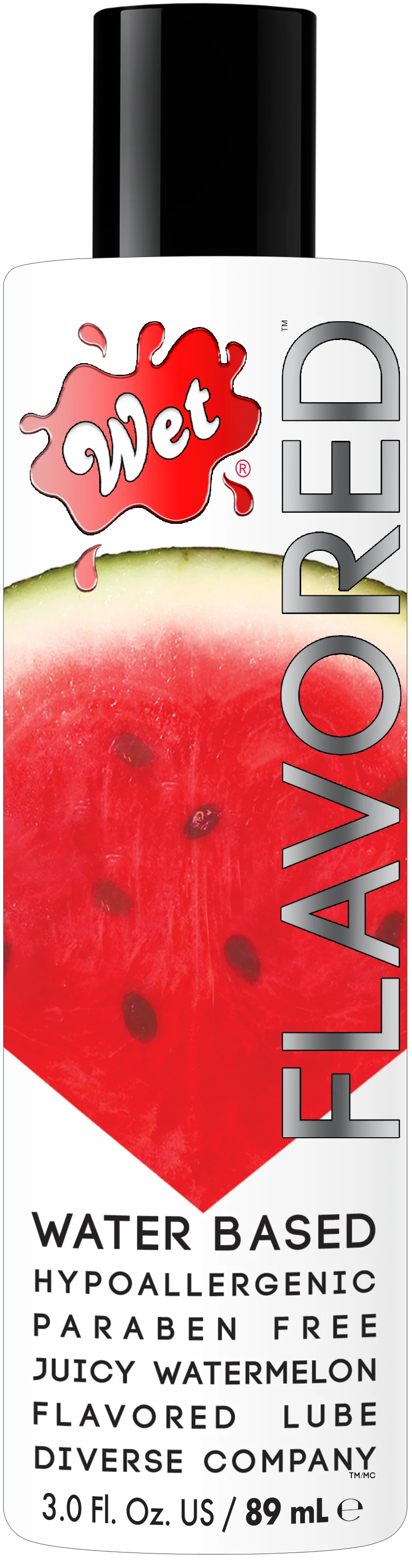 Flavored Juicy Watermelon 3oz water based lubricant, lube, water lube, anal lube, personal lubricant