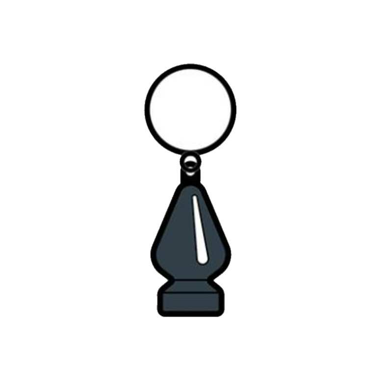 Sex Toy Keychain Gray Butt Plug
