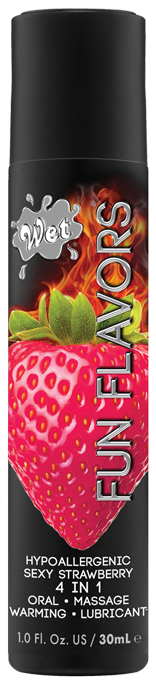 Fun Flavors® Sexy Strawberry 1 Fl. Oz./30mL water based lubricant, lube, water lube, anal lube, personal lubricant