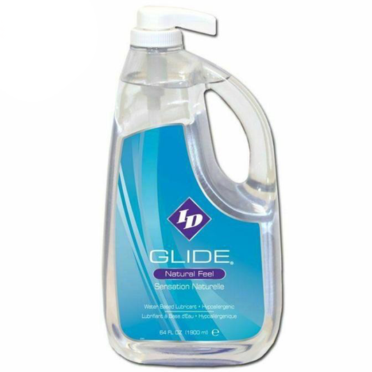 ID GLIDE 64 FL OZ (1900ML) water based lubricant,  water-based, water lube, anal lube, personal lubricant