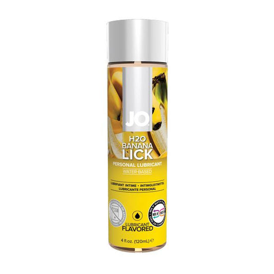 JO H2O Flavoured Lubricant Banana 4oz, anal lube, water-based lubricant, water lube