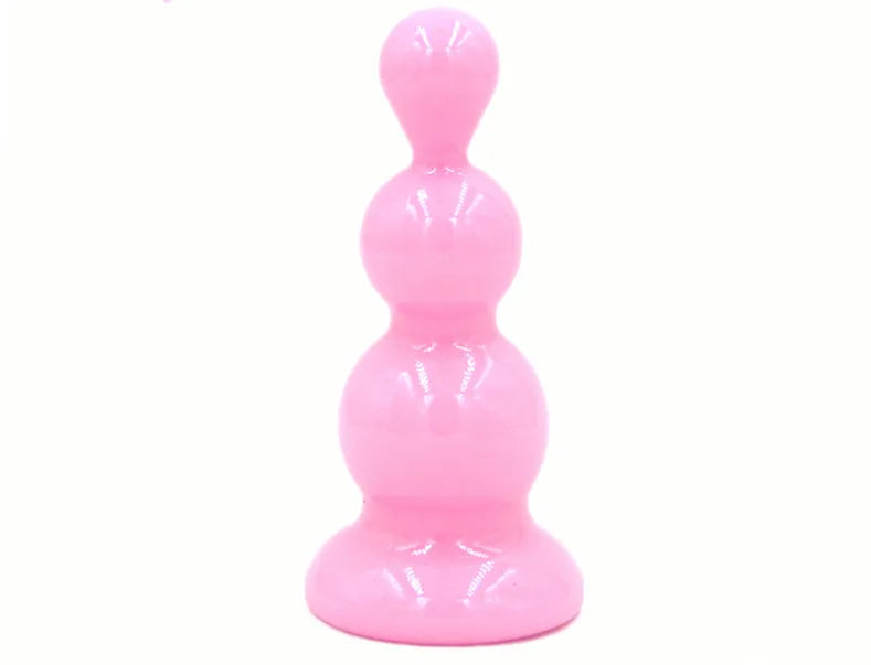 Silicone Thread Anal Plug Beads Jelly Toys Skin Anal Butt Plug for Woman and Men