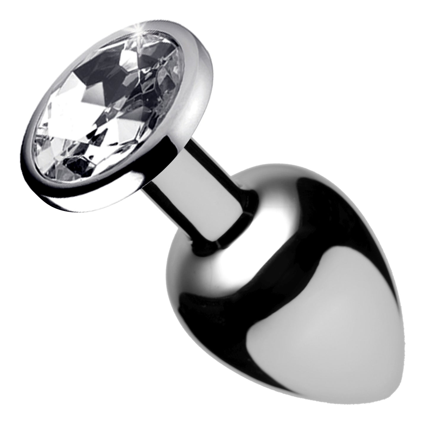 butt plug, anal plug, anal toy, metal, sex toy, adult toy, gem, silver, crystal