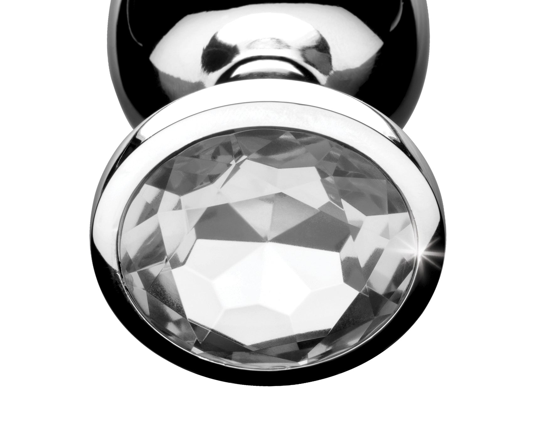 butt plug, anal plug, anal toy, metal, sex toy, adult toy, gem, silver, crystal