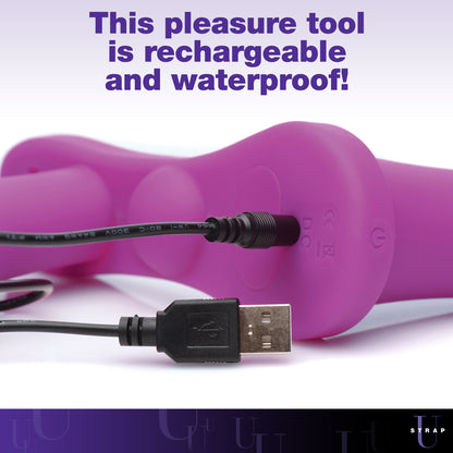 Double Take 10x Double Penetration Vibrating Strap-on Harness -