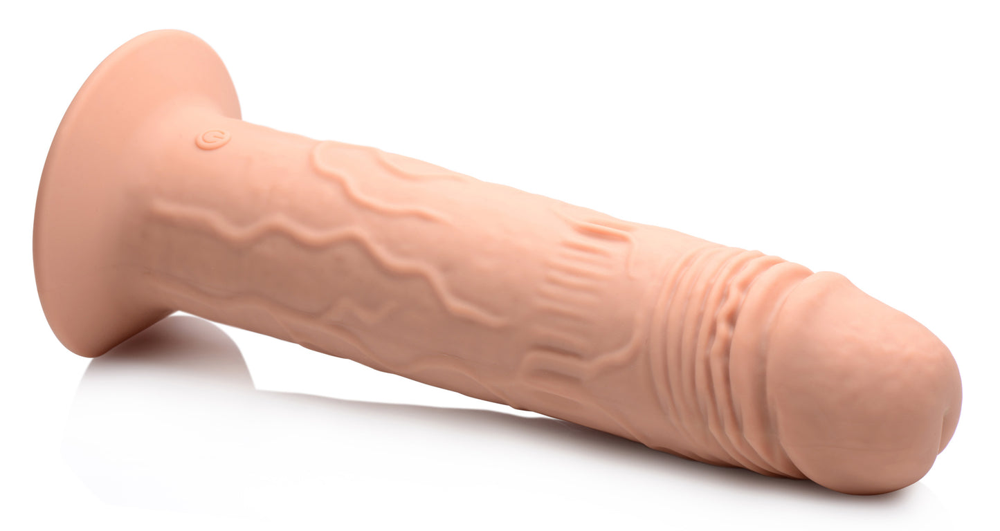 7x Remote Control Vibrating And Thumping Dildo - Medium