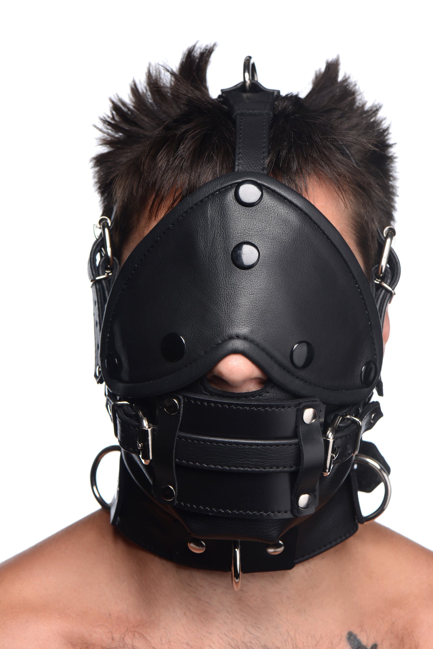hood, muzzle, bdsm gear, gag, fetish, kink, blindfold