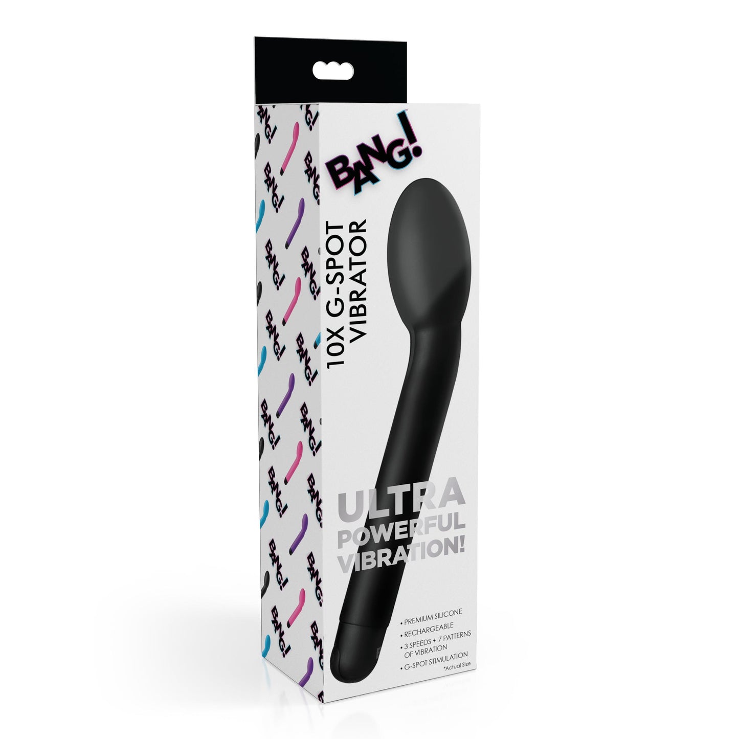 10x Silicone G-spot Vibrator - Black