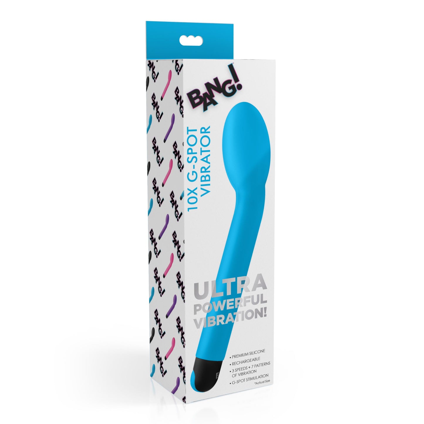 10x Silicone G-spot Vibrator - Blue
