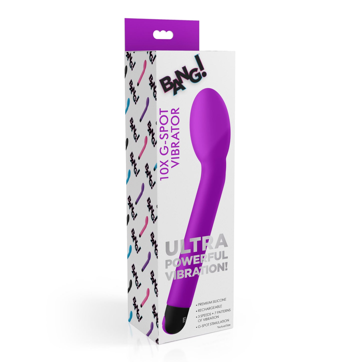 10x Silicone G-spot Vibrator - Purple