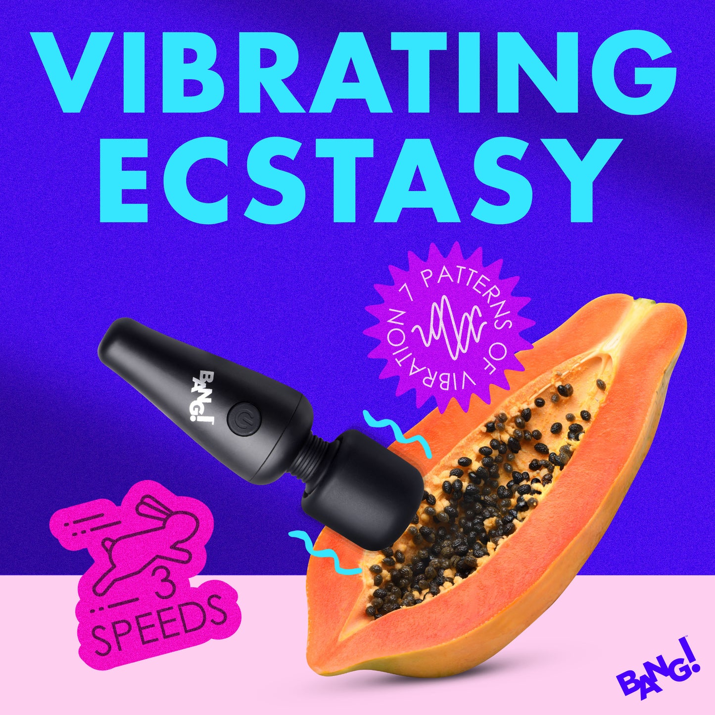 10x Ultra Powerful Silicone Mini Wand - Black