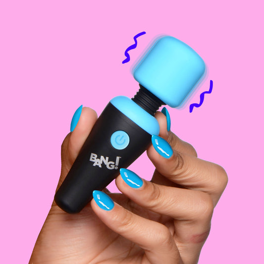 10x Ultra Powerful Silicone Mini Wand - Blue