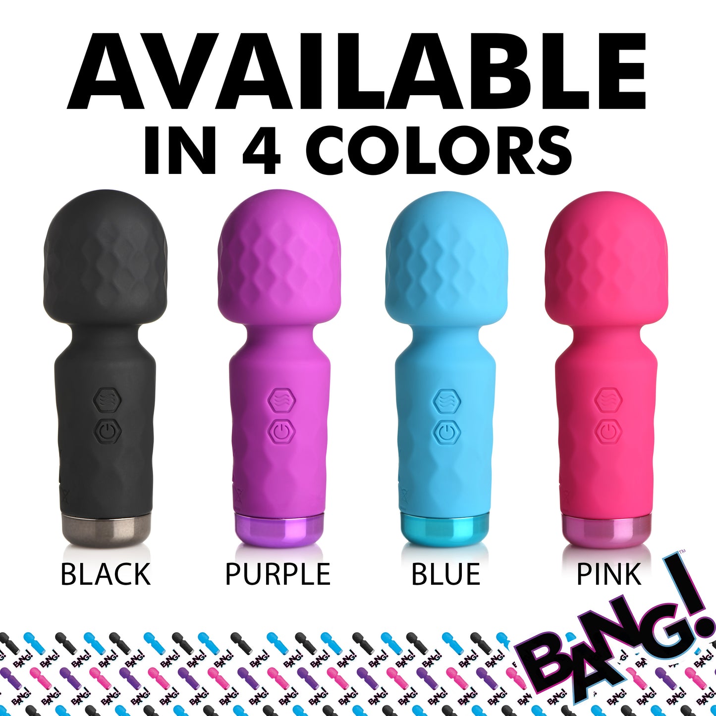10x Mini Silicone Wand - Black
