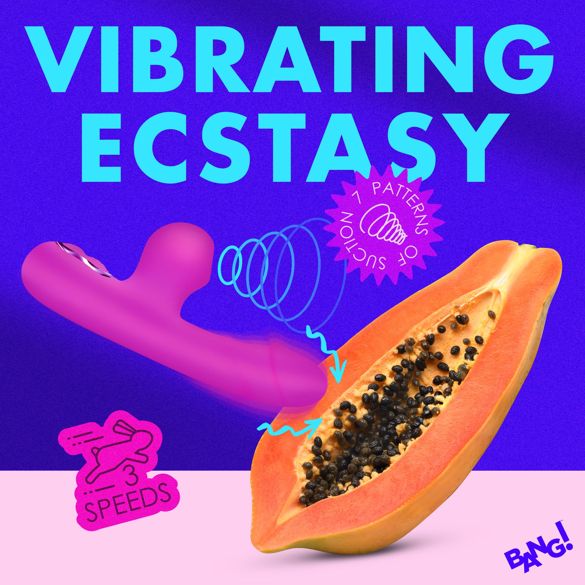 rabbit vibrator, bunny vibrator, air, suction, sucking, vibrating, vibe, women, sex toy, adult toy, clitoral stimulator, clitoral, clitoris, g spot, g-spot, dual, double