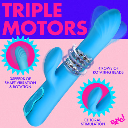 rabbit vibrator, bunny vibrator, sex toy, women, adult toy, clitoral stimulator, g-spot stimulator, thrusting