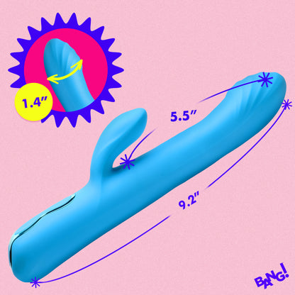 rabbit vibrator, bunny vibrator, sex toy, women, adult toy, clitoral stimulator, g-spot stimulator, thrusting