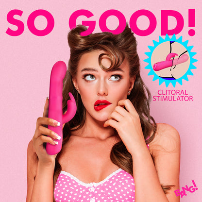 rabbit vibrator, bunny vibrator, sex toy, women, adult toy, clitoral stimulator, g-spot stimulator, thrusting