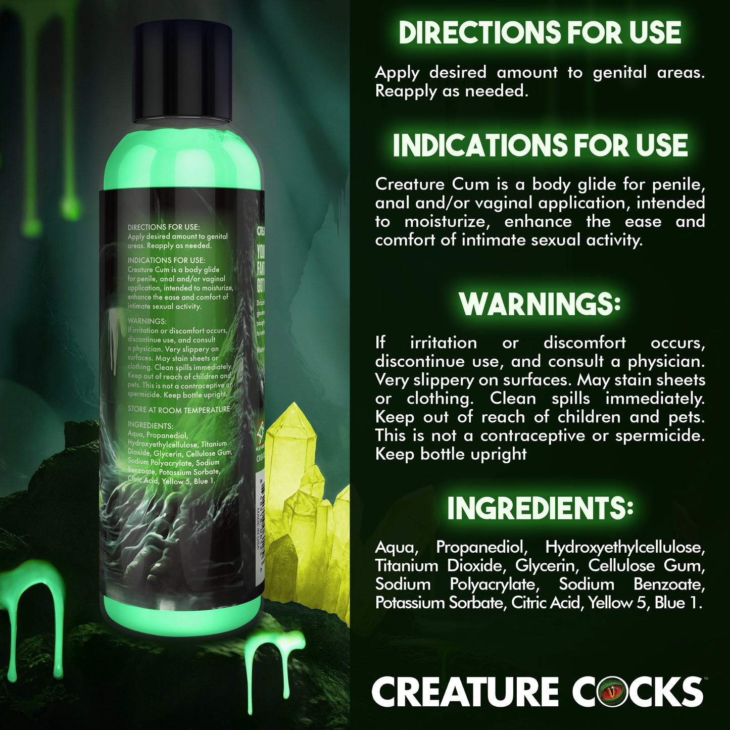 Creature Cum Green Jizz Lubricant - 8oz