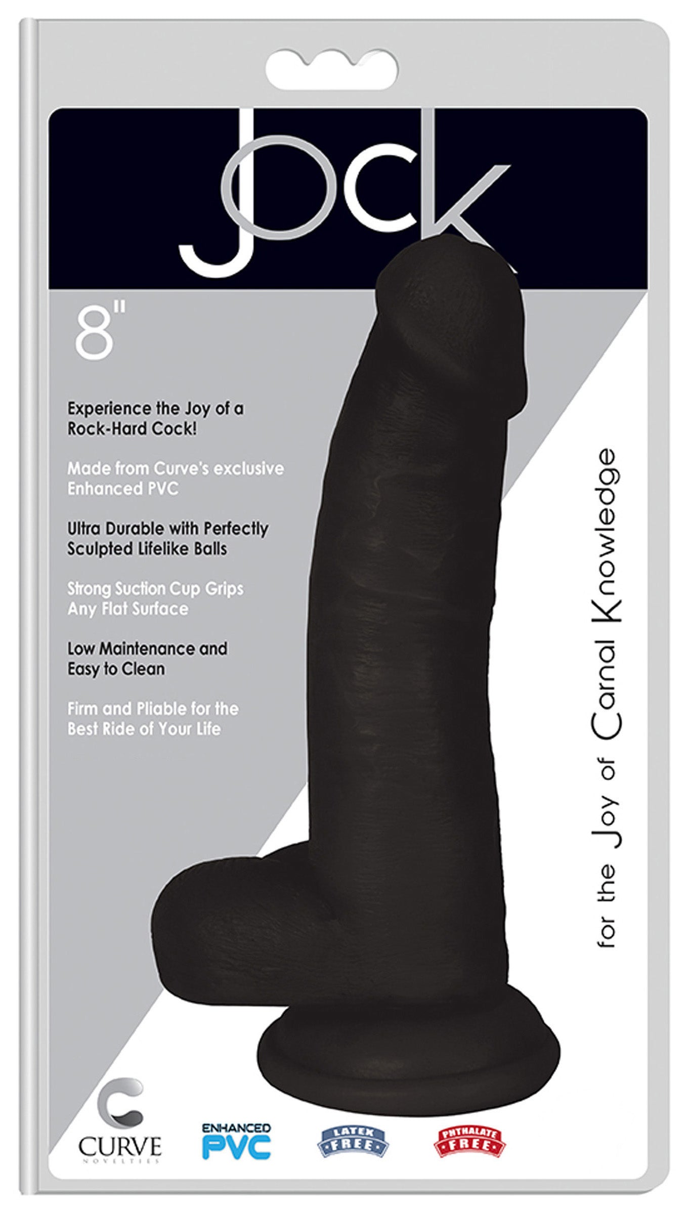 Jock 8 Inch Dong With Balls Black