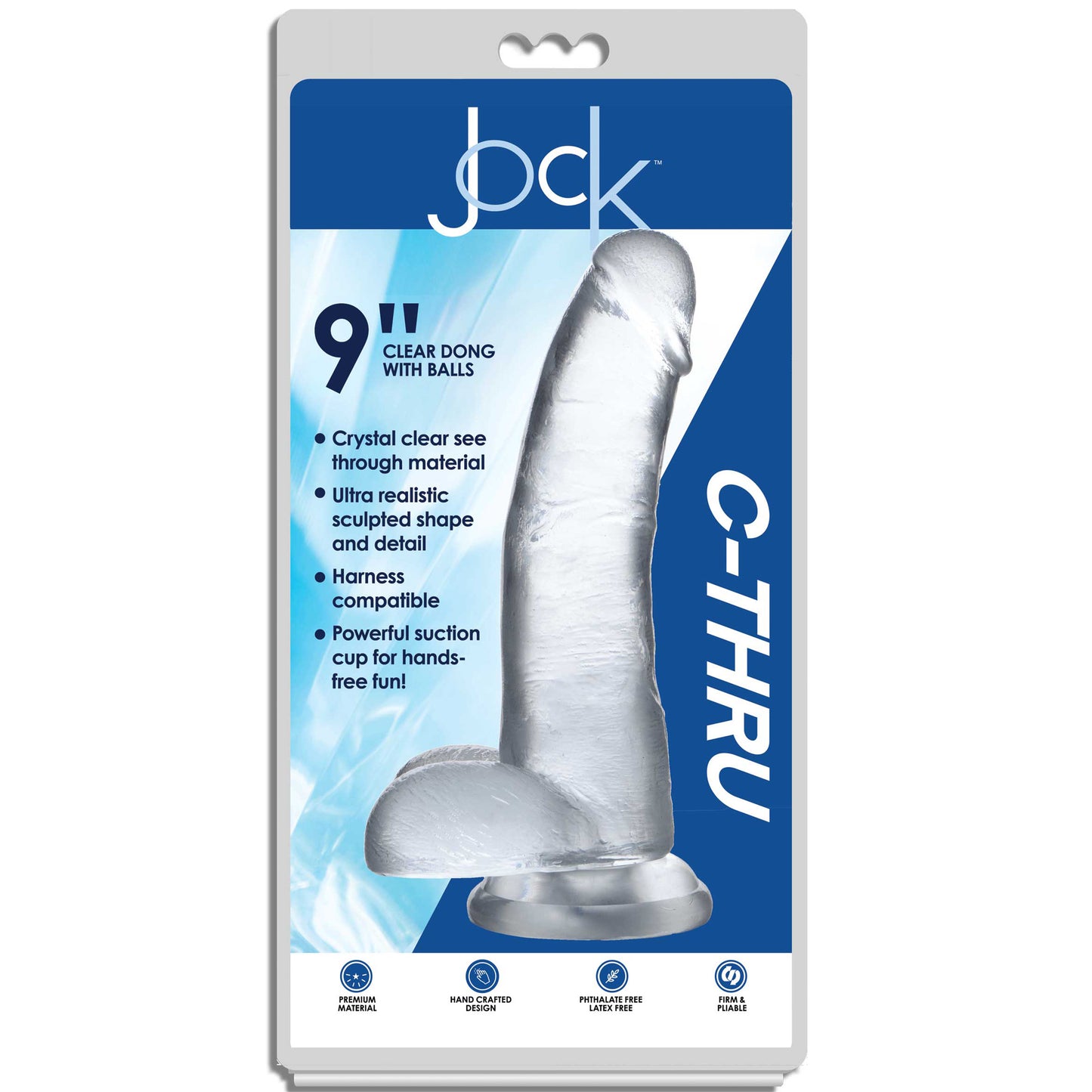 Jock C-thru Dildo - 9 Inch