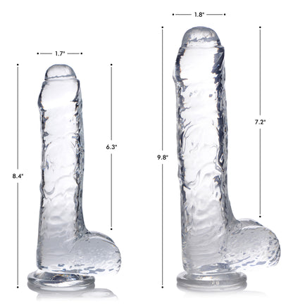 Jock C-thru Dildo With Balls And Foreskin - 8 Inch