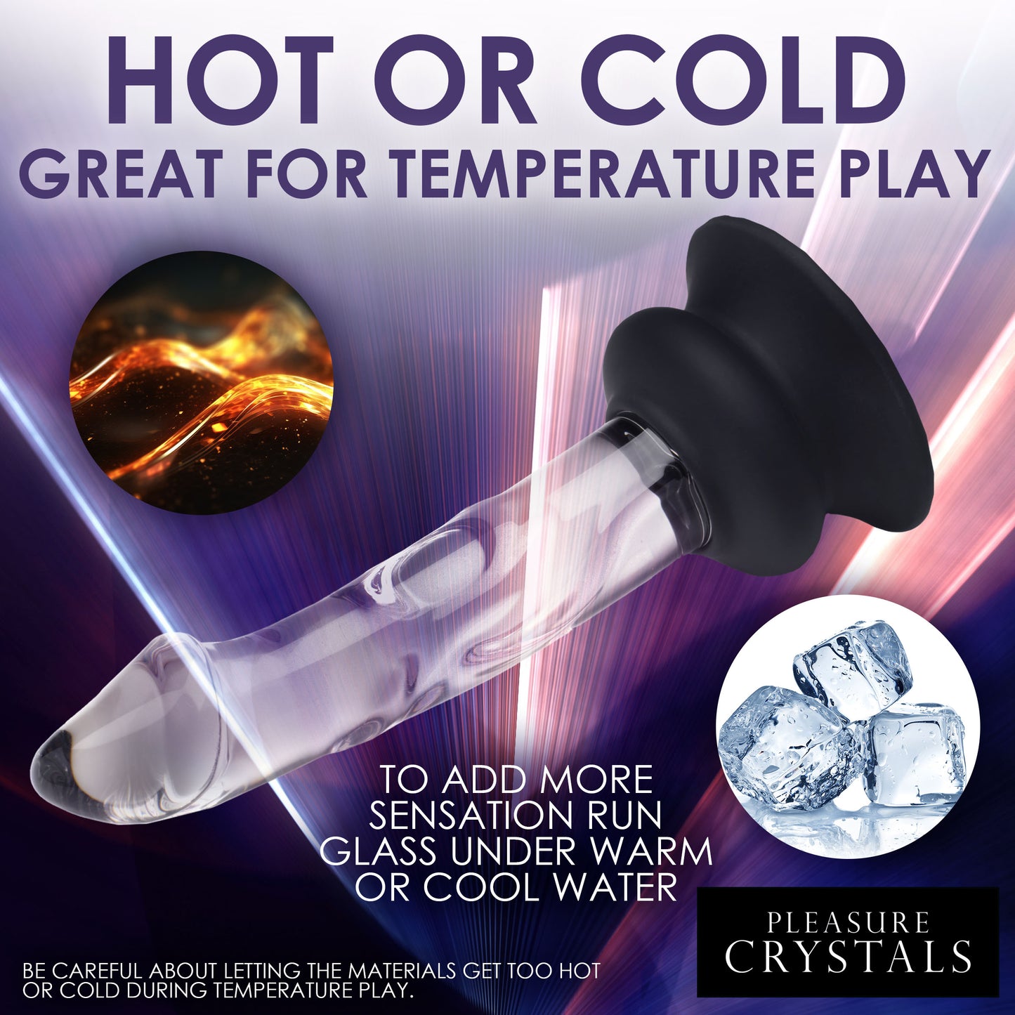 Glass Dildo With Silicone Base - 5.6 Inch