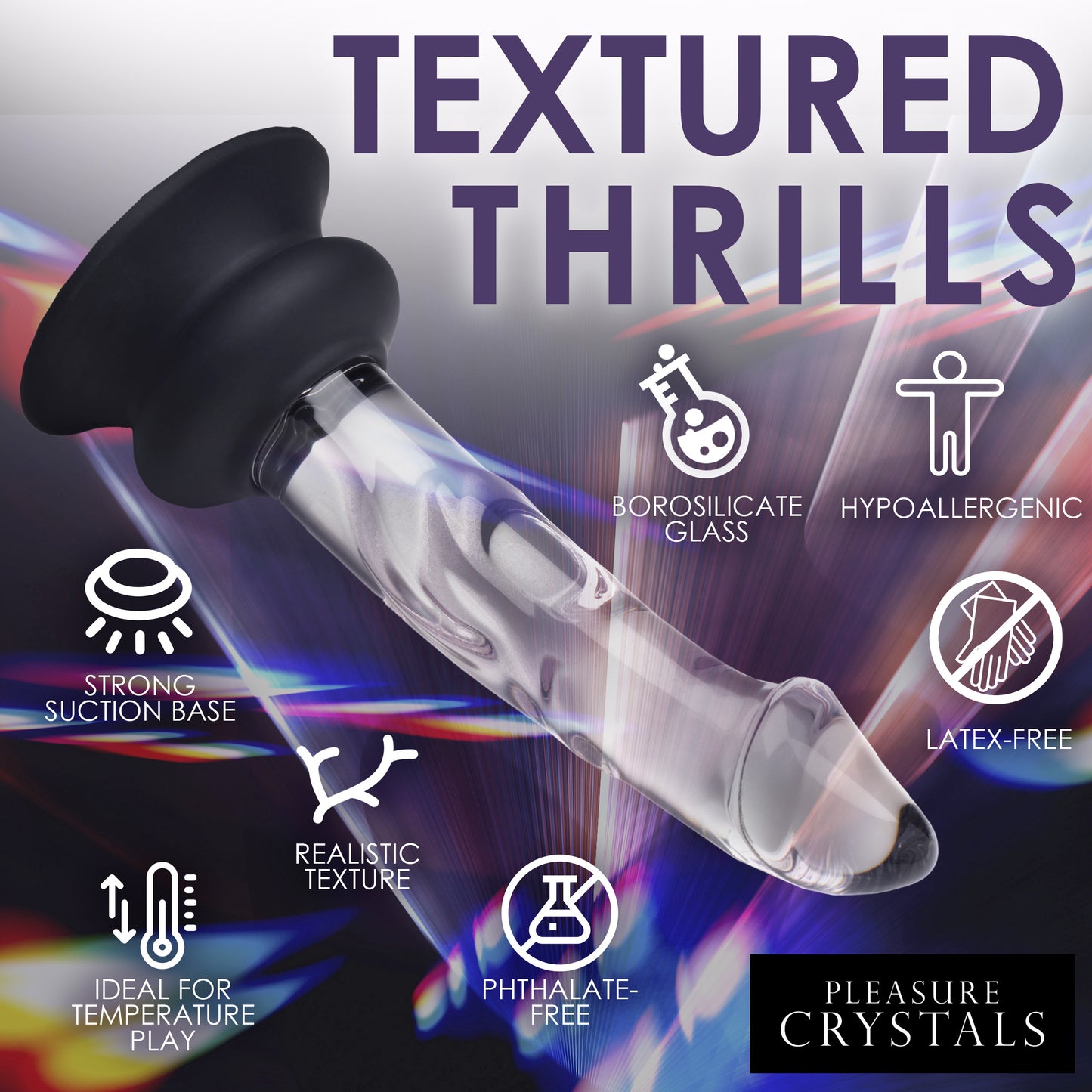Glass Dildo With Silicone Base - 5.6 Inch