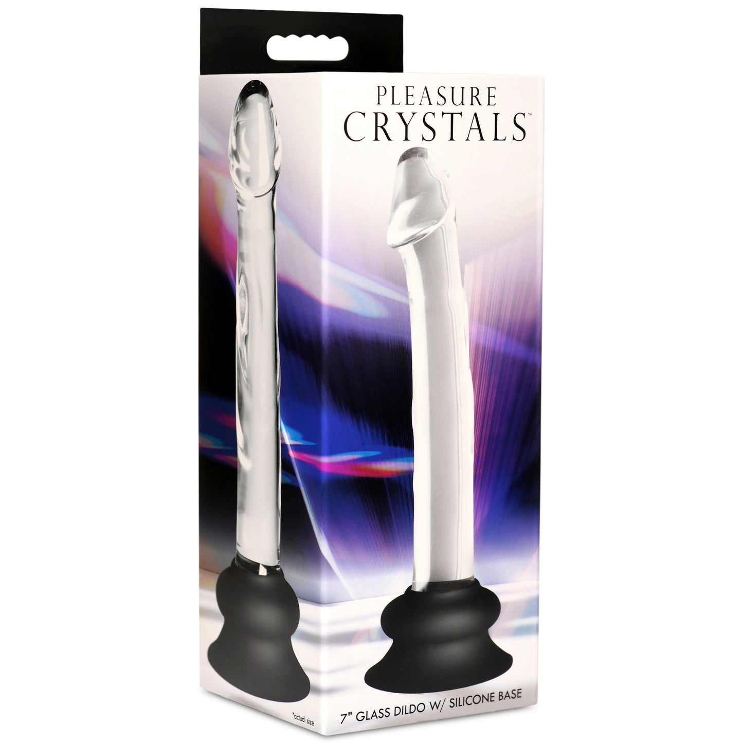 Glass Dildo With Silicone Base - 7 Inch