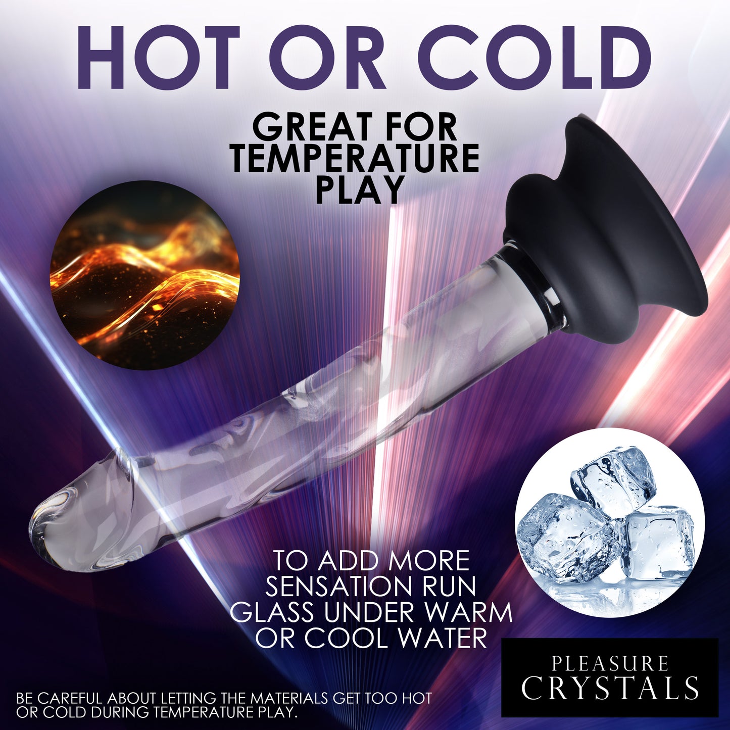 Glass Dildo With Silicone Base - 7 Inch