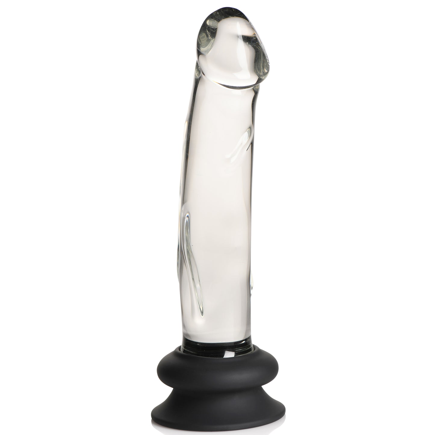 Glass Dildo With Silicone Base - 7.6 Inch