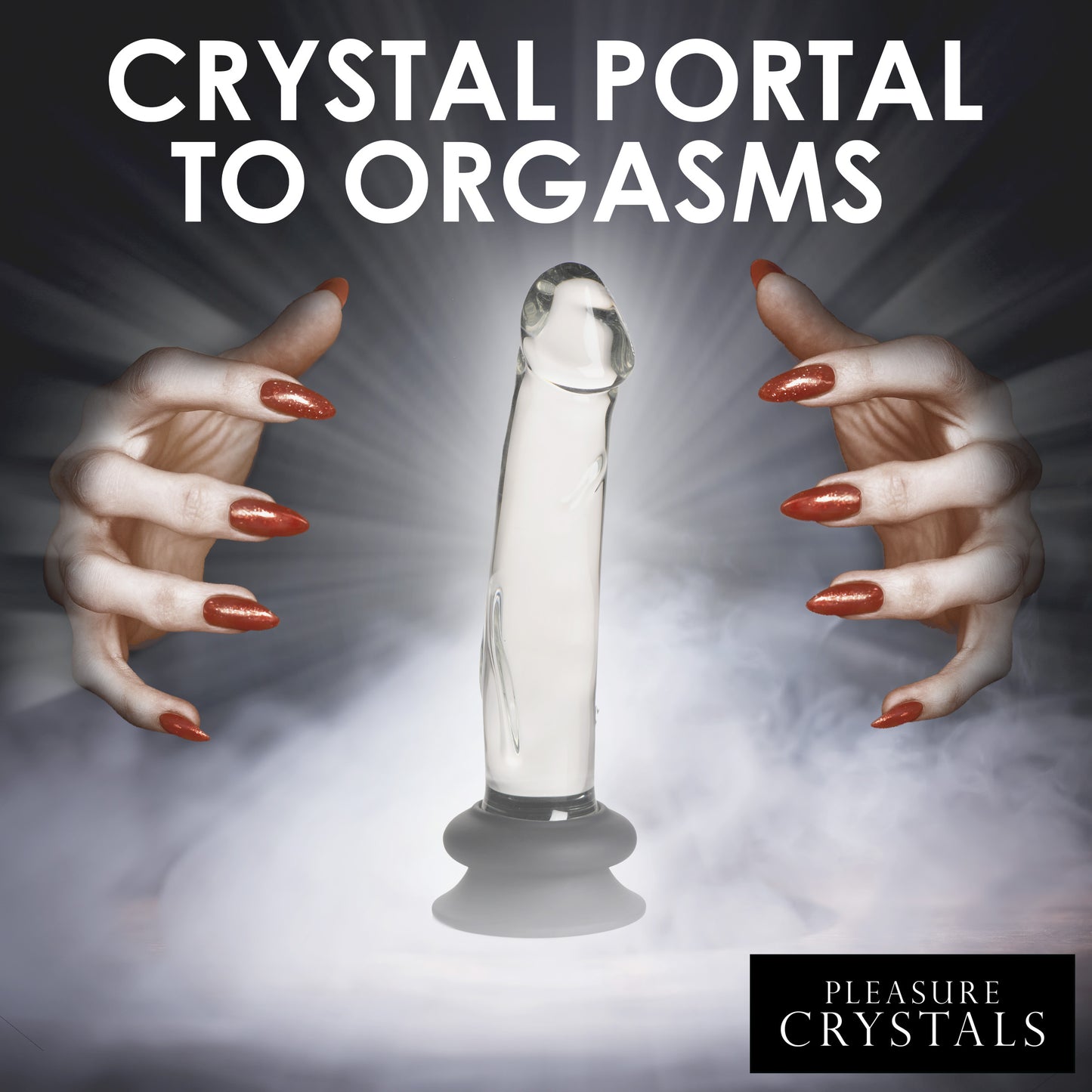 Glass Dildo With Silicone Base - 7.6 Inch