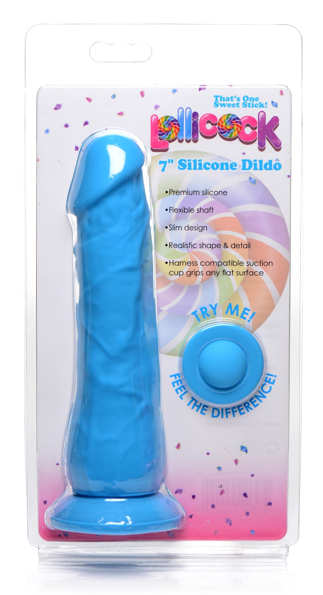 silicone dildo, realistic, blue, suction base, sex toy, adult toy