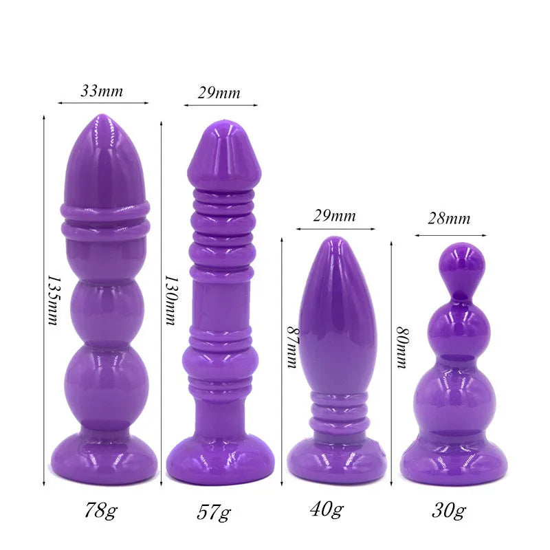 Silicone Thread Anal Plug Beads Jelly Toys Skin Anal Butt Plug for Woman and Men
