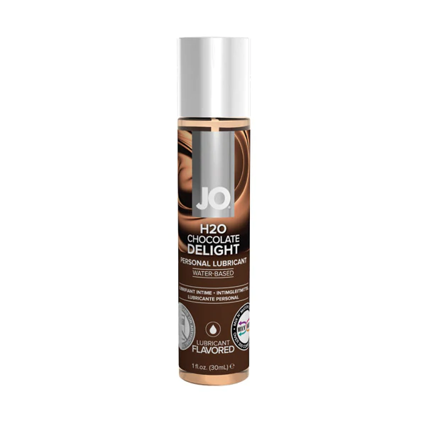 JO H2O Flavoured Lubricant Chocolate 1oz water based lubricant, lube, water lube, anal lube, personal lubricant, flavored