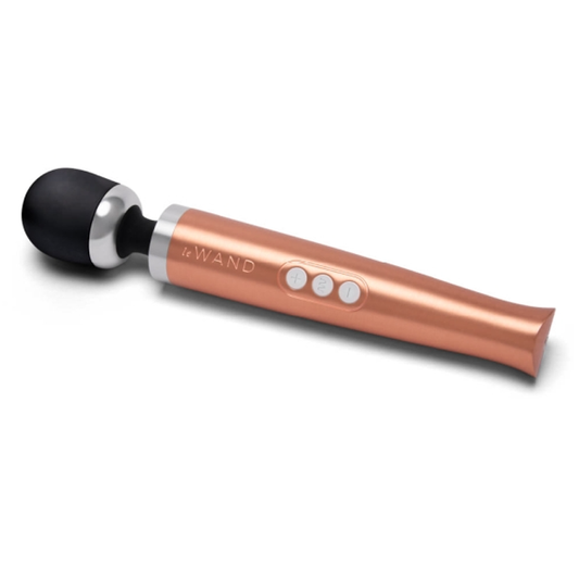Die Cast Rechargeable Vibrating Massager - Rose Gold wand, massager, vibrator, women, sex toy, adult toy, vibe, hitachi