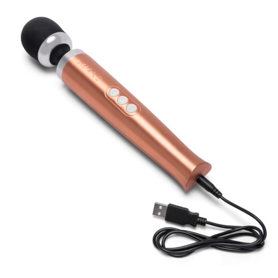 Die Cast Rechargeable Vibrating Massager - Rose Gold wand, massager, vibrator, women, sex toy, adult toy, vibe, hitachi