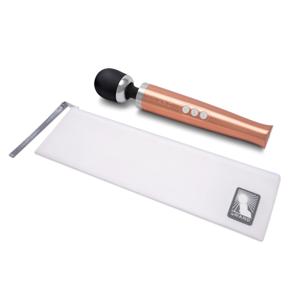 Die Cast Rechargeable Vibrating Massager - Rose Gold wand, massager, vibrator, women, sex toy, adult toy, vibe, hitachi