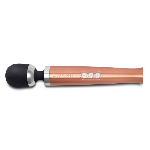 Die Cast Rechargeable Vibrating Massager - Rose Gold wand, massager, vibrator, women, sex toy, adult toy, vibe, hitachi