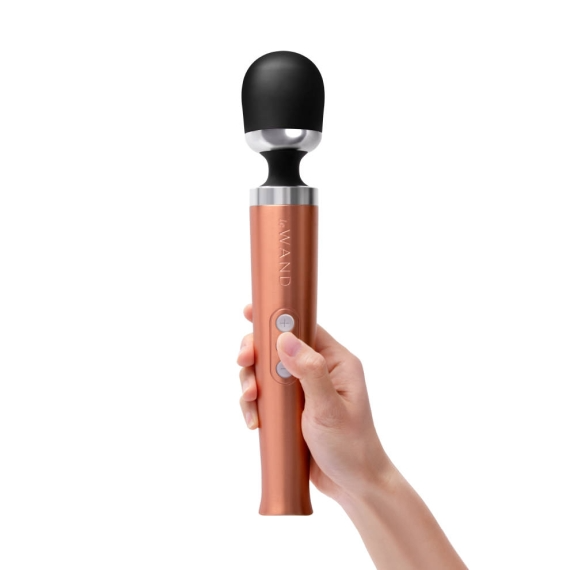 Die Cast Rechargeable Vibrating Massager - Rose Gold wand, massager, vibrator, women, sex toy, adult toy, vibe, hitachi